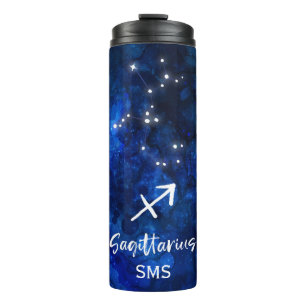 Bouteilles Isothermes Sagittaire Zodiac Constellation Galaxie Monogramme