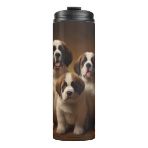Bouteilles Isothermes Saint Bernard Puppy Automne Citrouille