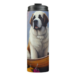 Bouteilles Isothermes Saint-Bernard sur une pagaie : Une aventure pittor