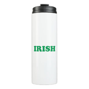 Bouteilles Isothermes Saint-Patrick lettres vert irlandais blanc