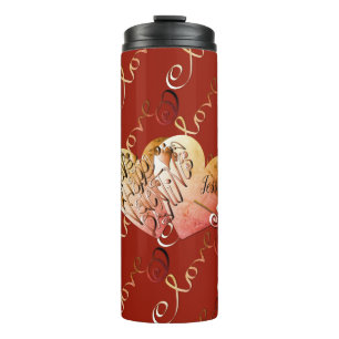 Bouteilles Isothermes Saint Valentin Amour Rouge