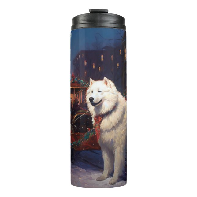 Bouteilles Isothermes Samoyed Christmas Festive Saison (Devant)