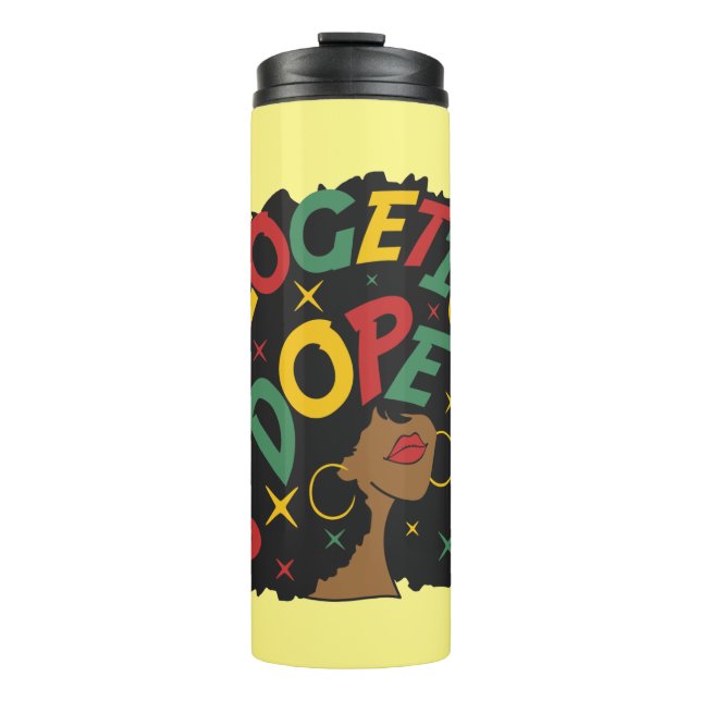 Bouteilles Isothermes Sans excuses Dope Black Girl Afro (Devant)