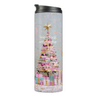 Sapin de Noël rose et or Impasto