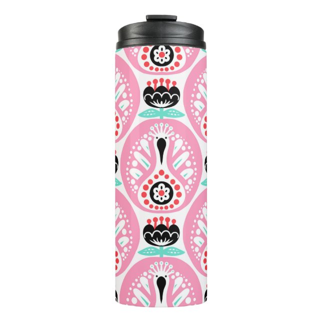 Bouteilles Isothermes Scandinavian seamless folk art pattern with cute b (Devant)