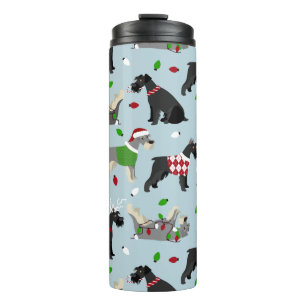 Bouteilles Isothermes Schnauzer de Noël