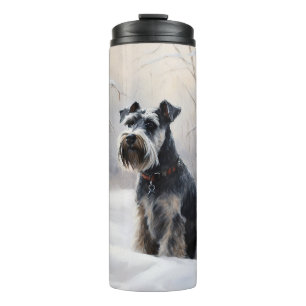 Bouteilles Isothermes Schnauzer Miniature Laisser neiger Noël