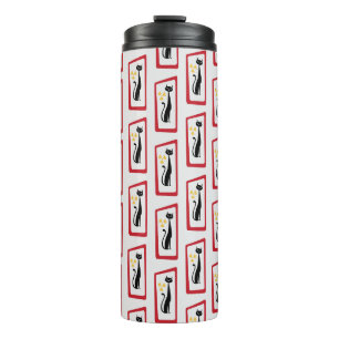 Bouteilles Isothermes Schrödinger's Cat Mid Century Rouge moderne