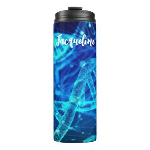 Bouteilles Isothermes Science des brins d'ADN bleu