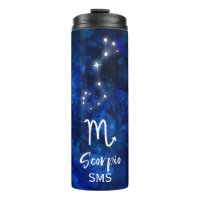 Scorpio Zodiac Constellation Bleu Galaxie Monogram