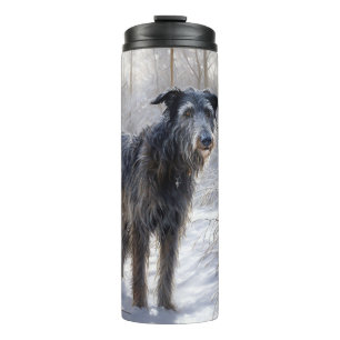 Bouteilles Isothermes Scottish Deerhound Laissez-le neiger Noël