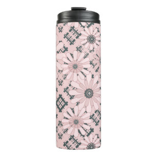 Bouteilles Isothermes Seamless abstract moderne checkered plaid floral p