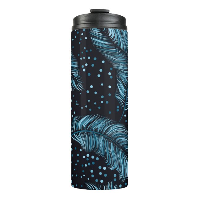 Bouteilles Isothermes Seamless pattern, infinite texture. dark feather b (Devant)