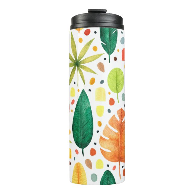 Bouteilles Isothermes Seamless pattern with decorative tropical plants.  (Devant)