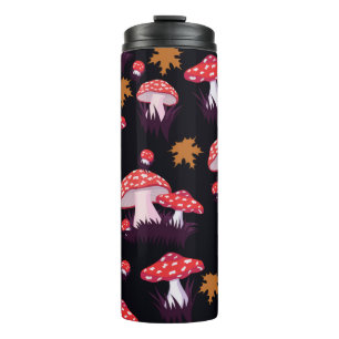 Bouteilles Isothermes Seamless pattern with fly agaric and maple leaves.