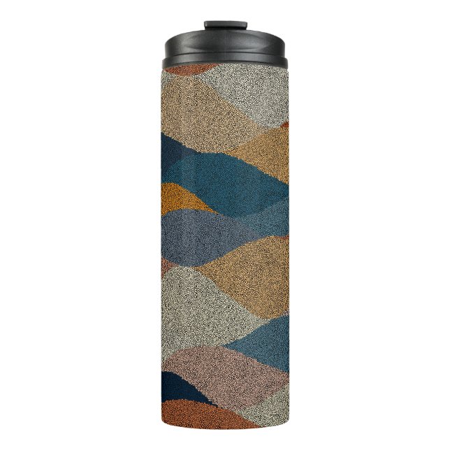 Bouteilles Isothermes Seamless wavy pattern. Complicated hand-drawn orna (Devant)