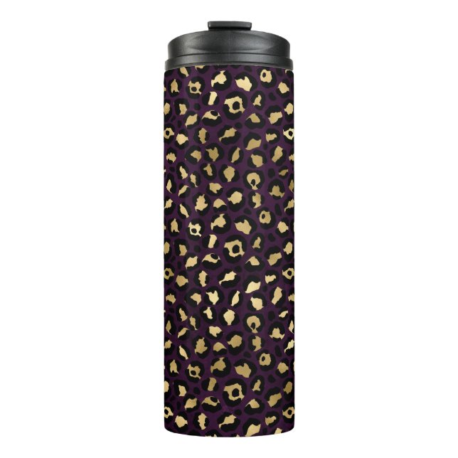 Bouteilles Isothermes Série Purple and Gold Leopard Design 2 (Devant)
