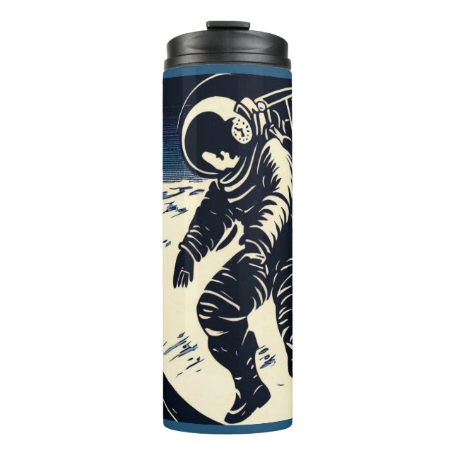Bouteilles Isothermes SF - Astronaut sur Spacewalk Woodcut 3 (Devant)