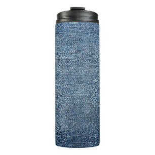 Bouteilles Isothermes Shabby texture denim pour arrière - plan. Jeans bl