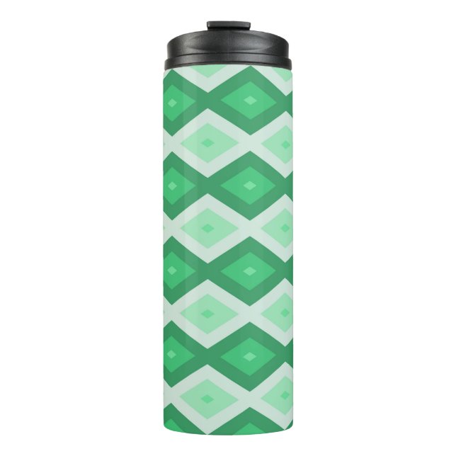 Bouteilles Isothermes Shades of green diamond pattern (Devant)