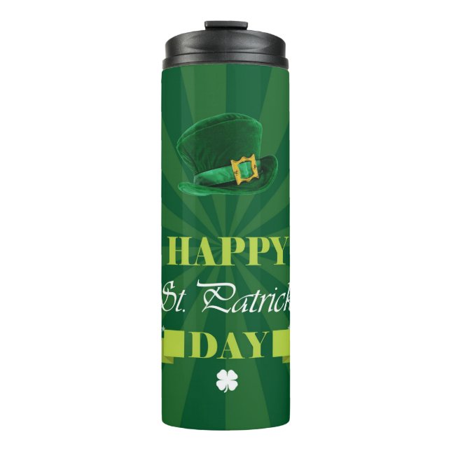 Bouteilles Isothermes Shamrocks et Casquette Leprechaun (Devant)