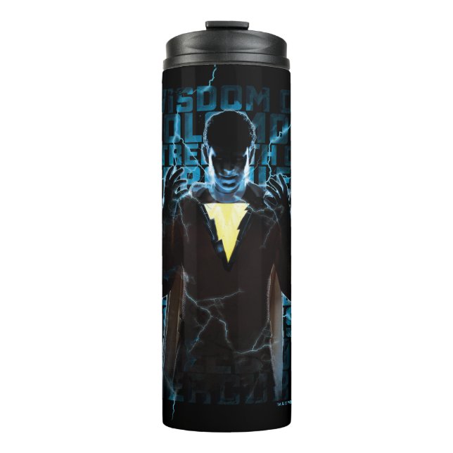 Bouteilles Isothermes SHAZAM ! | Shazam & Capacités Éclair Typographie (Devant)