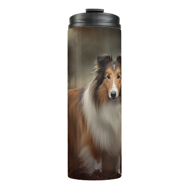 Bouteilles Isothermes Shetland Sheepdog Halloween Épouvantable (Devant)