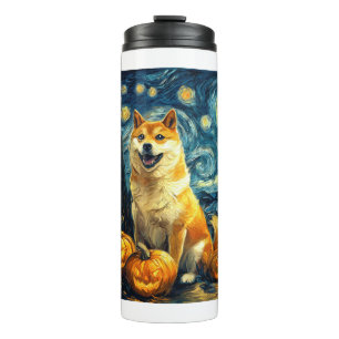 Bouteilles Isothermes Shiba Inu Chien Mignon Halloween Jack O Lanterne C