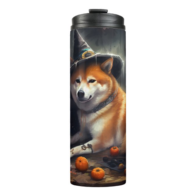 Bouteilles Isothermes Shiba Inu Citrouilles Halloween effrayant (Devant)