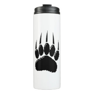 Bouteilles Isothermes Shiny Black Bear Paw Print