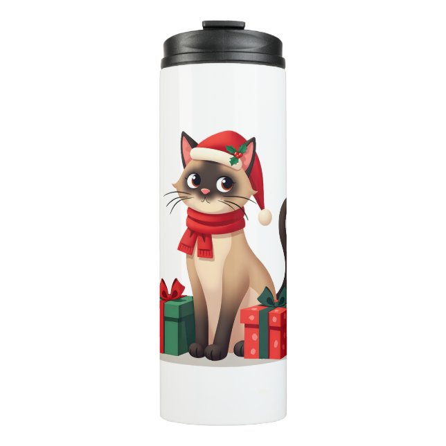 Bouteilles Isothermes Siamese Cat Xmas Holiday Santa Siamese Cat Christm (Devant)