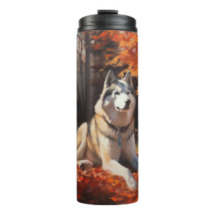 Bouteilles Isothermes Sibérie Husky en automne Feuilles automne Inspire 