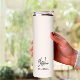 Bouteilles Isothermes Signature Monogramme manuscrit Script Blu rose