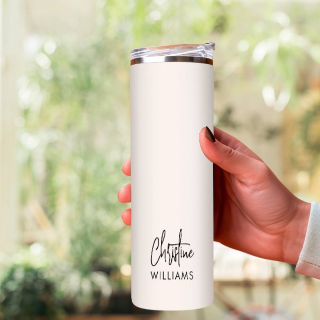 Bouteilles Isothermes Signature Monogramme manuscrit Script Blu rose (Créateur téléchargé)