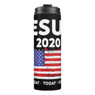 Bouteilles Isothermes Signe d'élection de Jésus 2020 États-Unis drapeau 