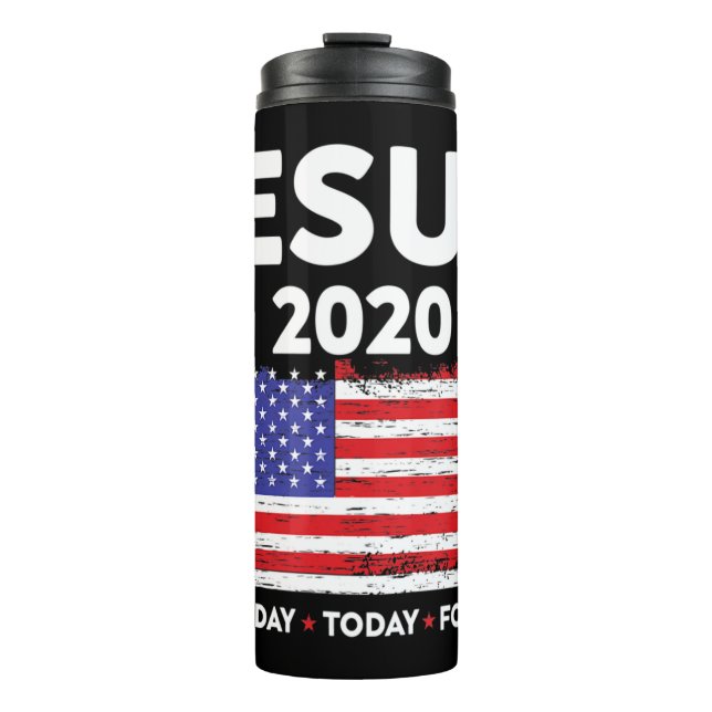 Bouteilles Isothermes Signe d'élection de Jésus 2020 États-Unis drapeau  (Devant)