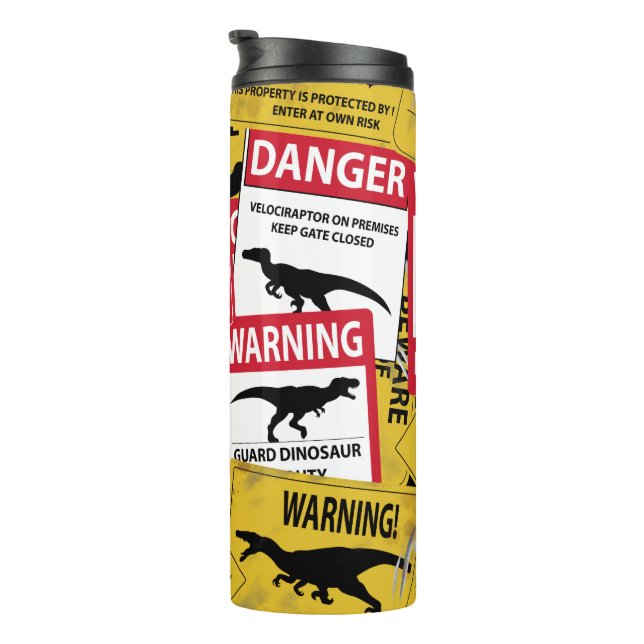 Bouteilles Isothermes Signes de prudence Dinosaure (Tourné sur la droite)
