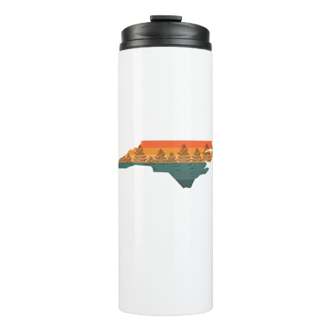 Bouteilles Isothermes Silhouette de l'arbre de Caroline du Nord (Devant)