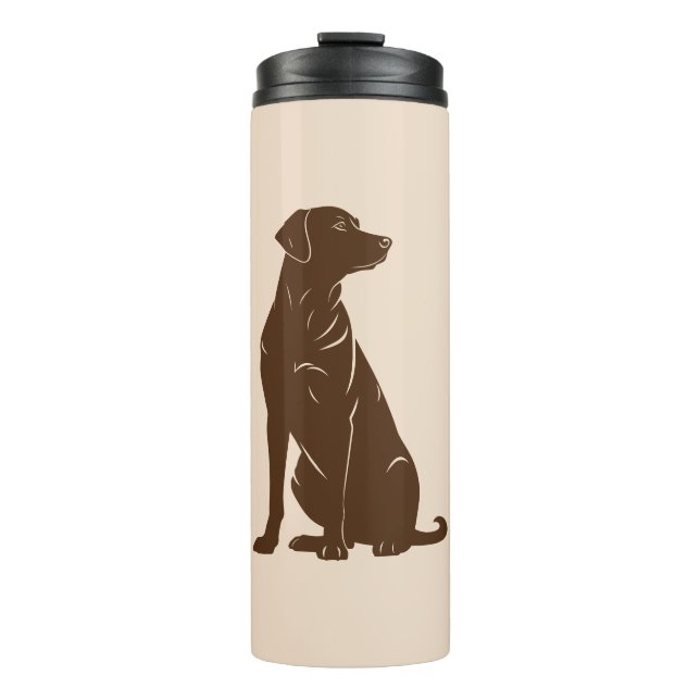 Bouteilles Isothermes silhouette du labrador noir illustration Yoga Mat (Devant)