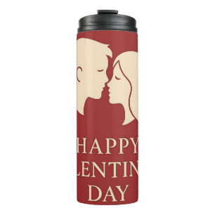 Bouteilles Isothermes Silhouette Minimaliste Saint-Valentin Romantique V