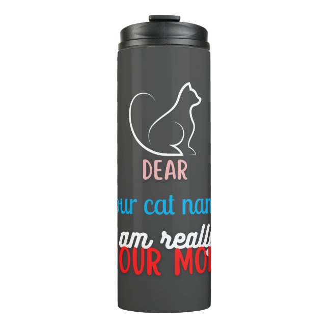 Bouteilles Isothermes Simple Cute Chat Maman Mère cadeau de jour (Devant)