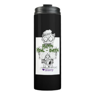 Bouteilles Isothermes Simple Éffrayant Halloween Famille Happy Howl-owee