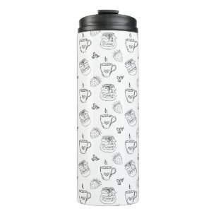 Bouteilles Isothermes Simple et minimaliste fraise de café blanc