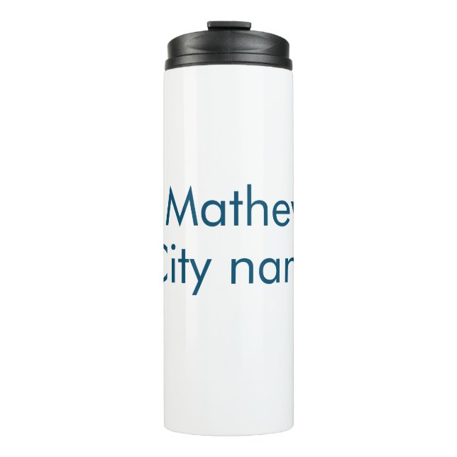 Bouteilles Isothermes simple lettre initiale monogramme ajouter votre no (Devant)