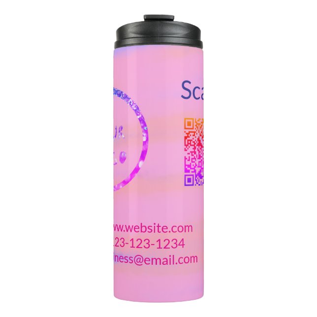 Bouteilles Isothermes Simple minimum q r code ajouter logo code d'analys (Devant)