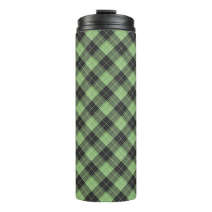 Bouteilles Isothermes Simple motif tartan en vert clair