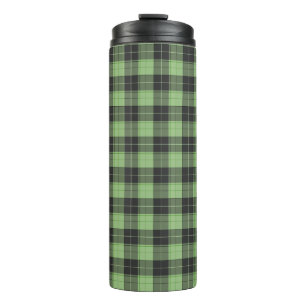 Bouteilles Isothermes Simple motif tartan en vert clair