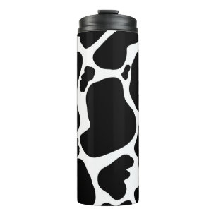 Bouteilles Isothermes Simple noir et blanc Gros taches de vache Poster d