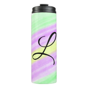 Bouteilles Isothermes Simple vert violet aquarelle ajoutez votre monogra