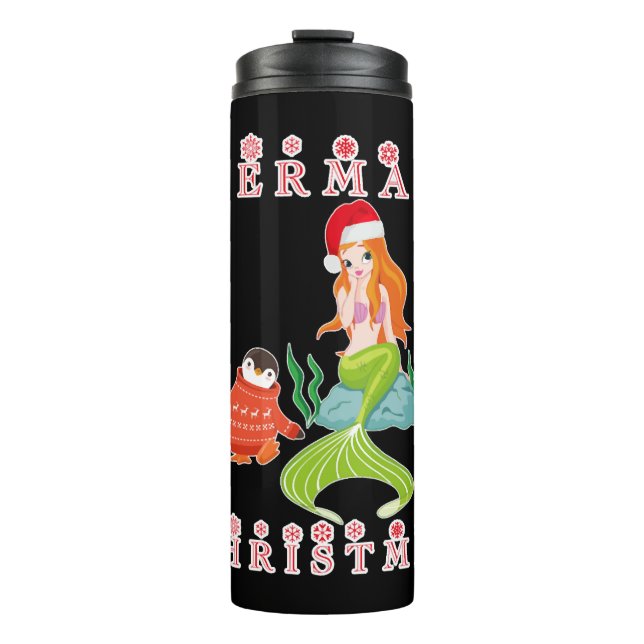 Bouteilles Isothermes Sirène Noël et Drôle Penguin (Devant)